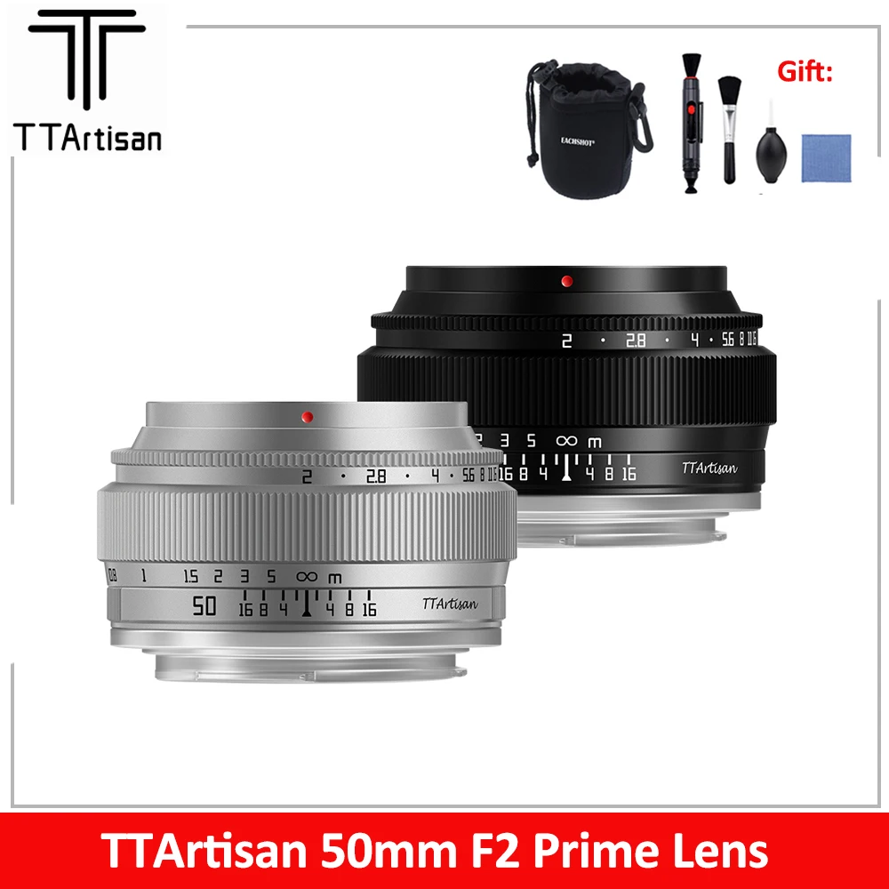 

TTArtisan 50mm F2 Prime Lens for Sony E Mount Fujifilm XF Canon M Leica L Nikon Z Panasonic Olympus M43 Camera Lens