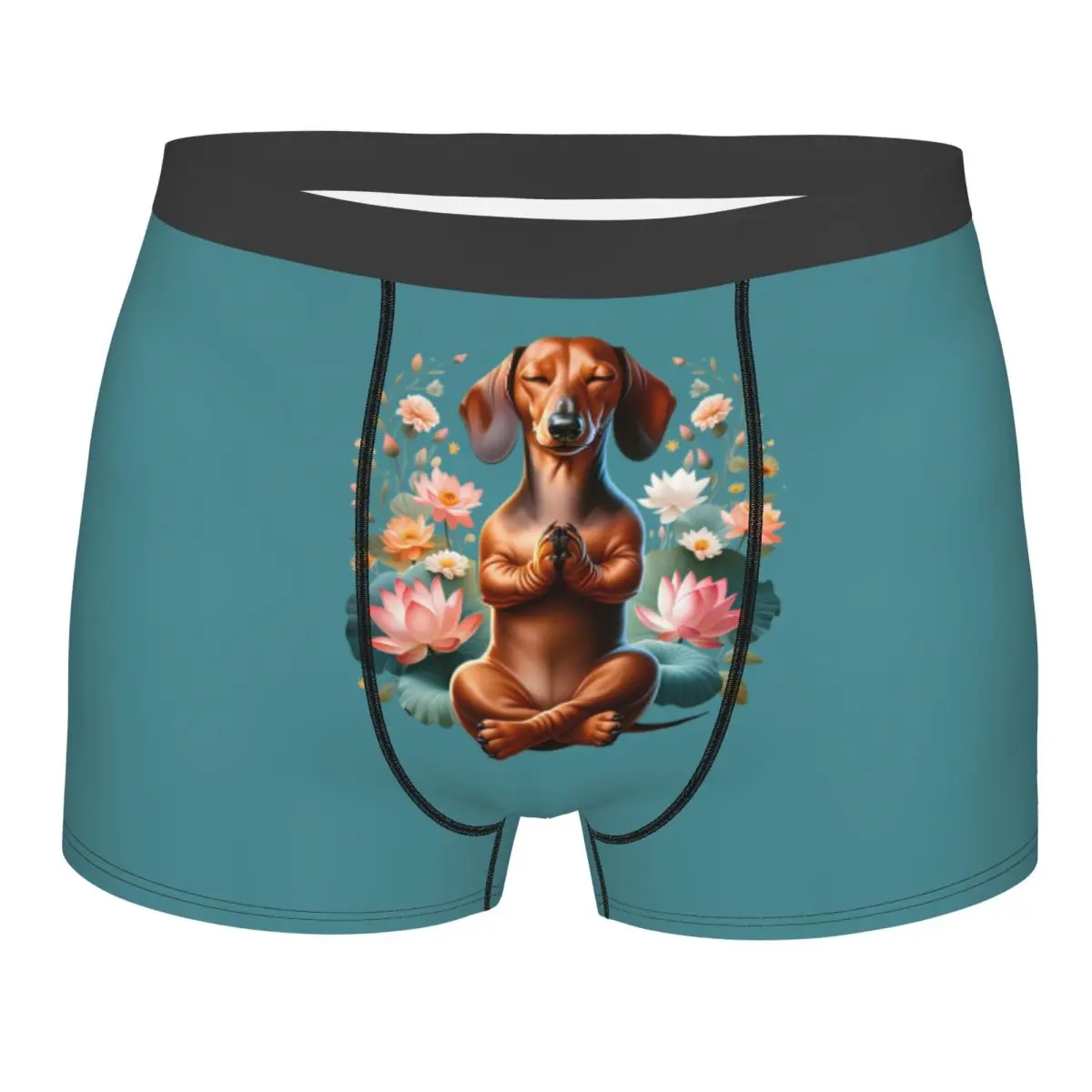 

Custom Cute Dachshund Dog Underwear Men Print Sausage Badger Wiener Dog Boxer Shorts Panties Briefs Soft Underpants