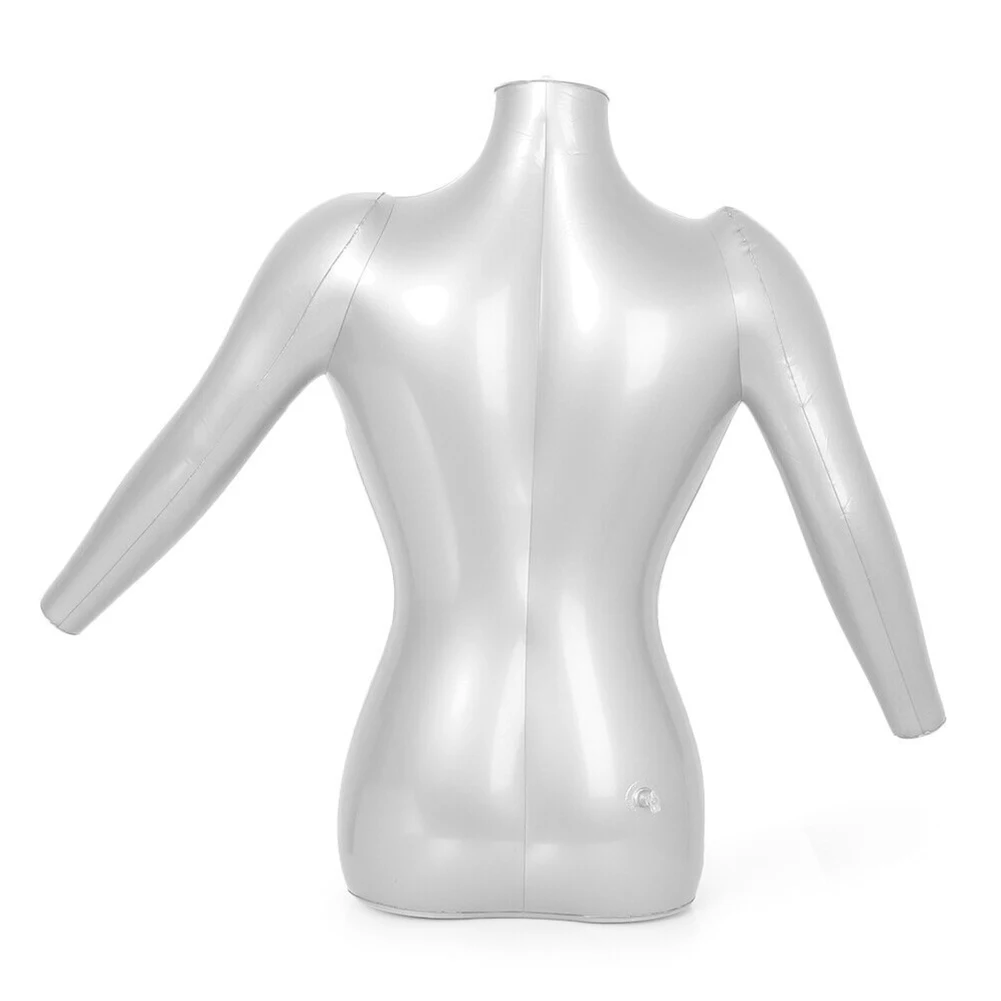 PVC Ladies Half Body Arm Inflatable Mannequin Shirt T Shirt Top Display Torso Model Woman Half Body Inflatable Manikin