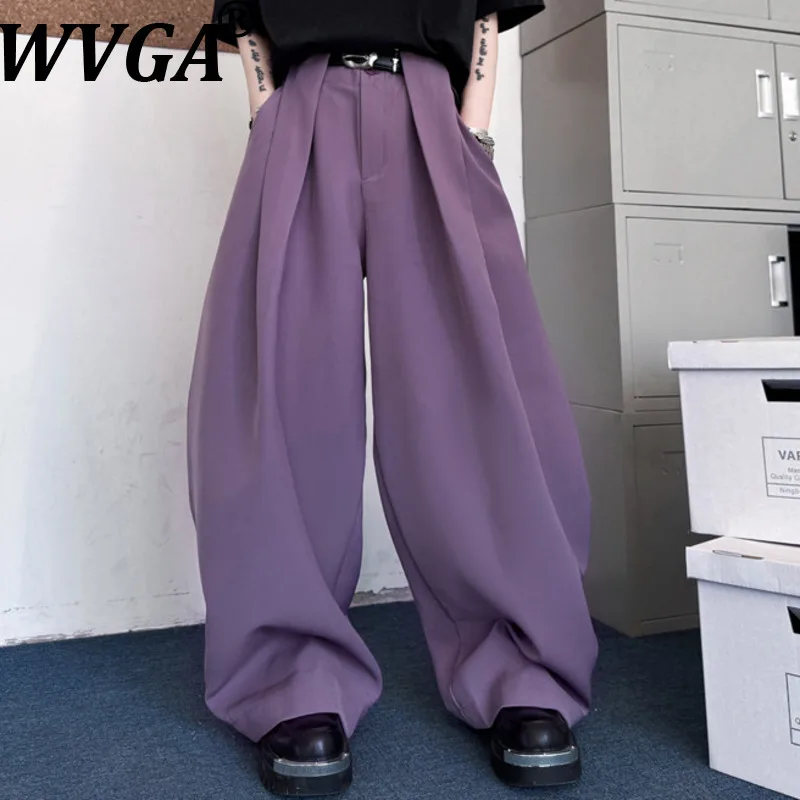 

WVGA весна лето новый мужской прилив американский стиль широкие нишевые шикарные повседневные винтажные модные драпированные уличные костюмные брюки Ins W17449