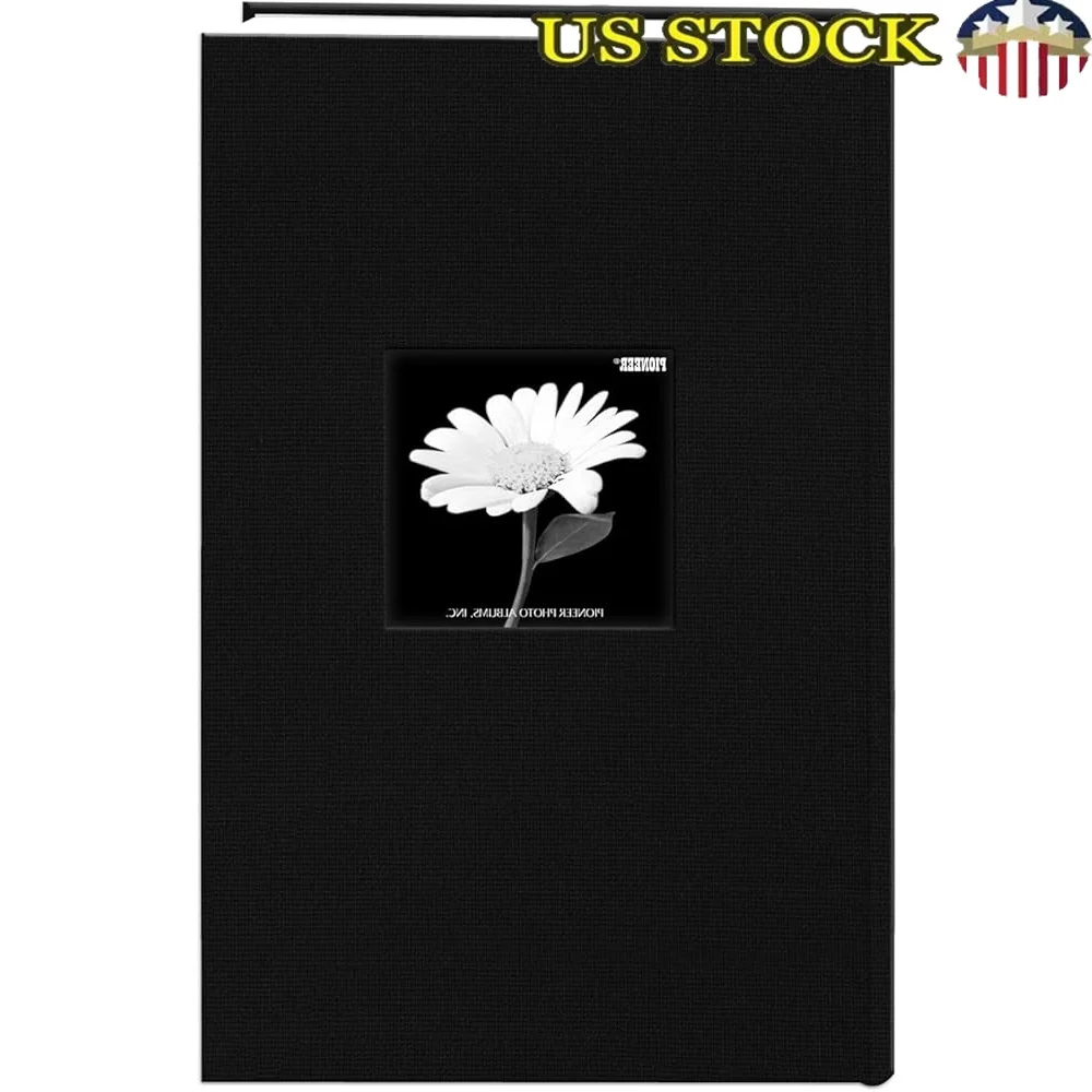 

Fabric Frame Cover Photo Album 300 Pockets 4x6 Photos Memo Area Bi-Directional Acid Free Safe Engagement Graduation