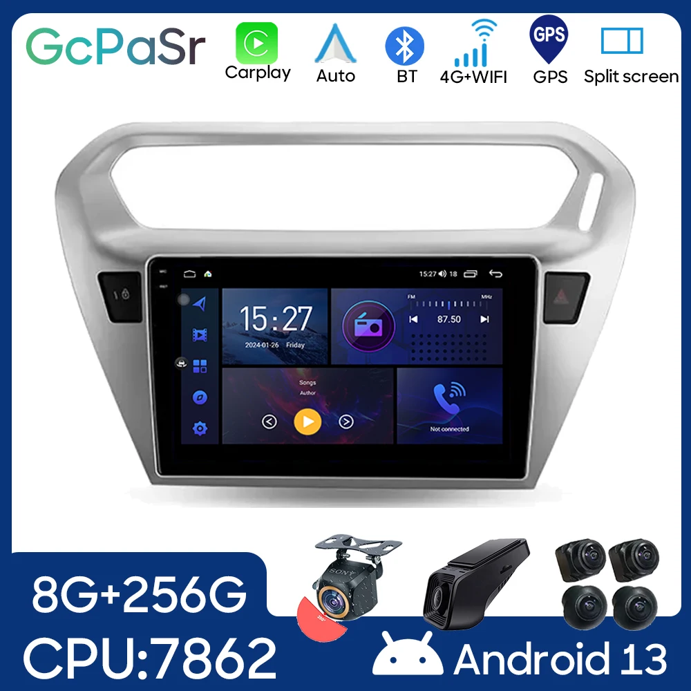 

Android13 For Peugeot 301 per Citroen C-Elysee CElysee 2012 - 2016 Car Multimedia Player Car GPS Navigation Touch Screen No 2din