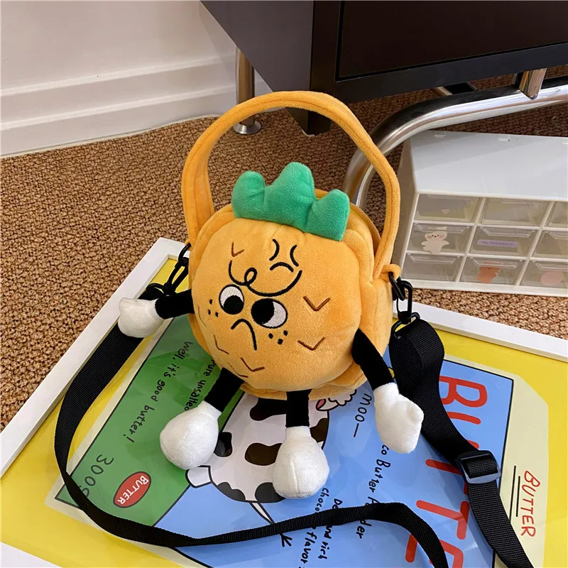 Cartoon Cute Fruit Elf peluche zaino New Kids Fun Fruit Series borsa a tracolla personalizzata semplice borsa a tracolla per il tempo libero regalo per bambini