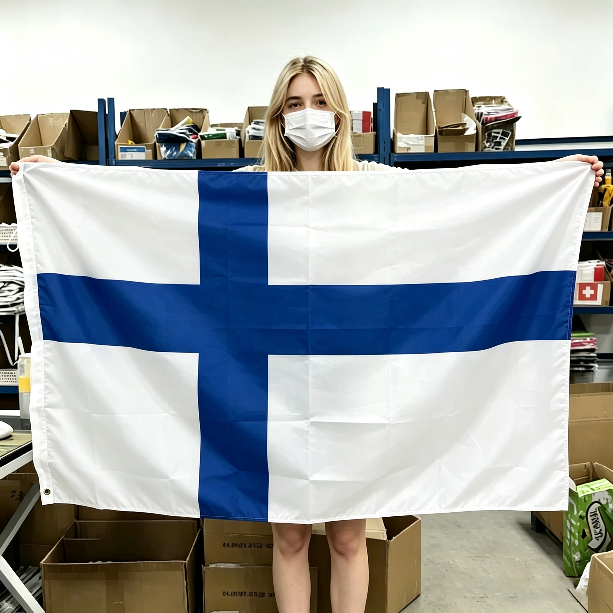 60x90cm 90x150cm 120x180cm Finland Flag National Tapestry Polyester Banner With Brass Grommets For Wall Decor