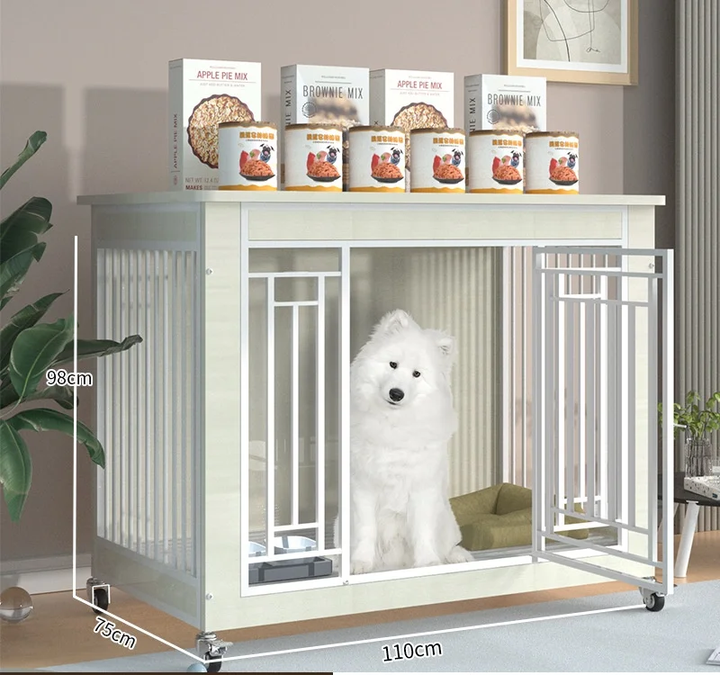 

Heavy Duty Large Dogs Cage High Strength Steel Wood Easy To Install Dog Crate Pet Dog Kennel