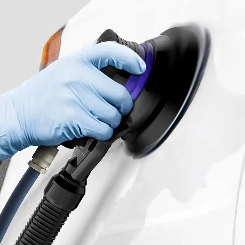 

6 Inch Pneumatic Orbital Sander Polisher 10500RPM 5mm Orbit Dust Extract Air Powered Car Metal Pro Grade Auto Detail Tool