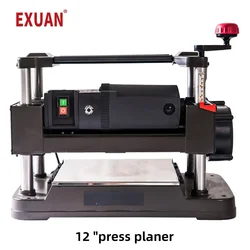 12-inch Bench Wood Planer Small Wood Thickness Planer With Spiral Knife Flat Cutter Head Planer Cutting Grinder Wood Router