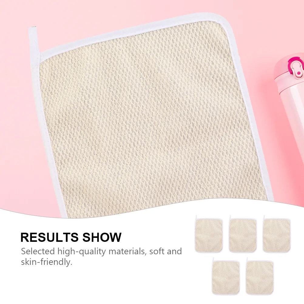 

5pcs Exfoliating Wash Cloths For Body Face Rough Texture Scrub Towels Removes Dead Skin Fast Drying Nylon Bath Cloth