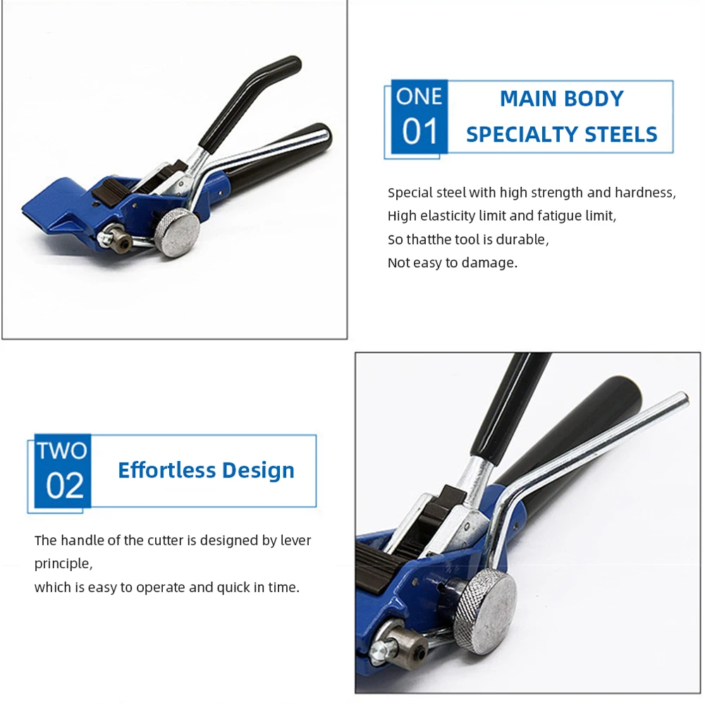 Imagem -03 - Ferramentas de Amarramento de Alicate de Cabo Tie Clamp Bundling Tools Auto-locking Enfardadeira Cortador Apertador Tie Gun Aço Inoxidável