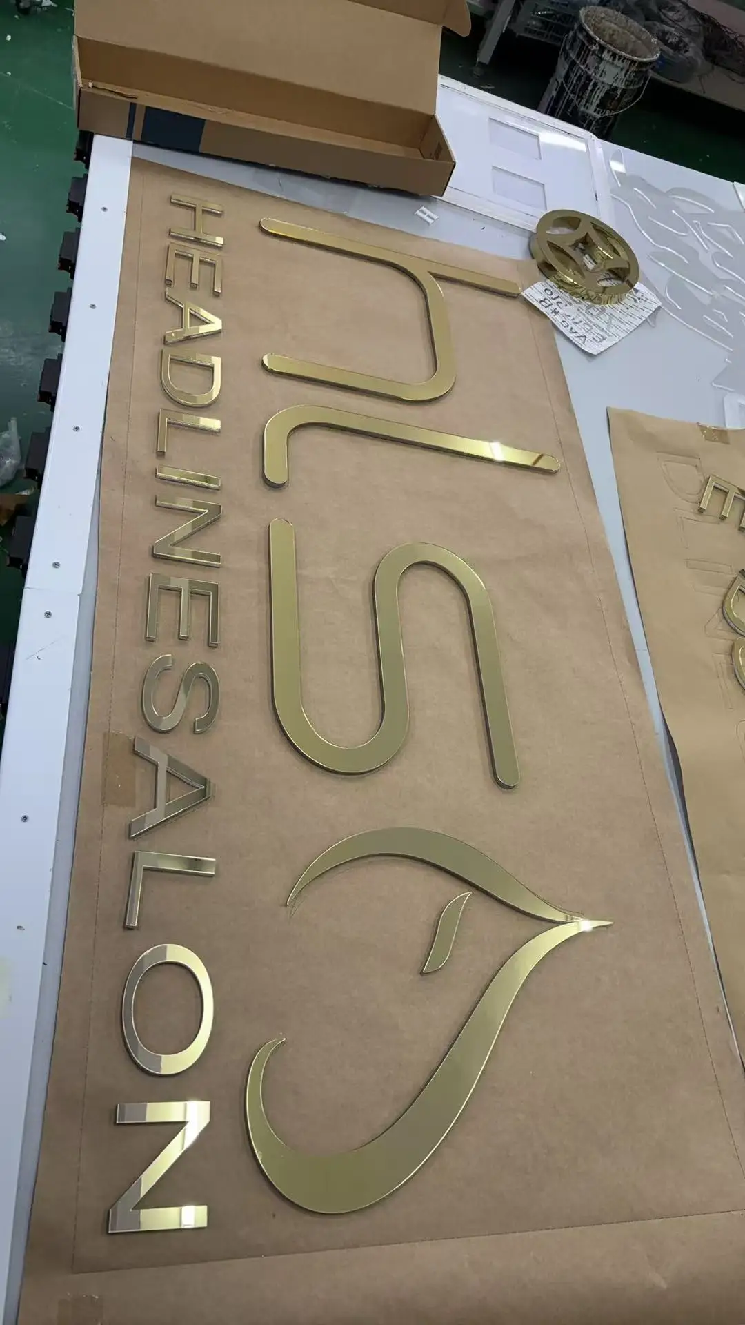

Customized Business Logo Beauty Salon Nail Hair Studio Sign Wall Decor Office Backdrop Decor Company Name Advertisement Signage