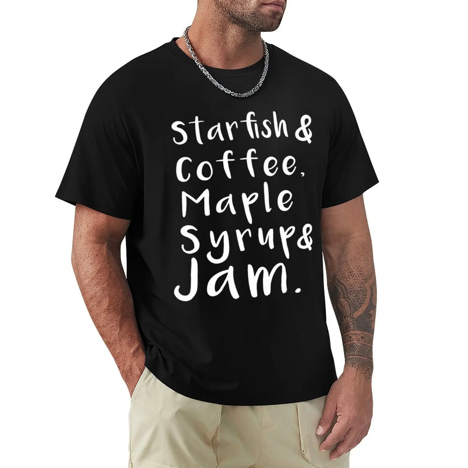 

PRINCE Starfish & Coffee T-Shirt for a boy summer tops T-shirt men