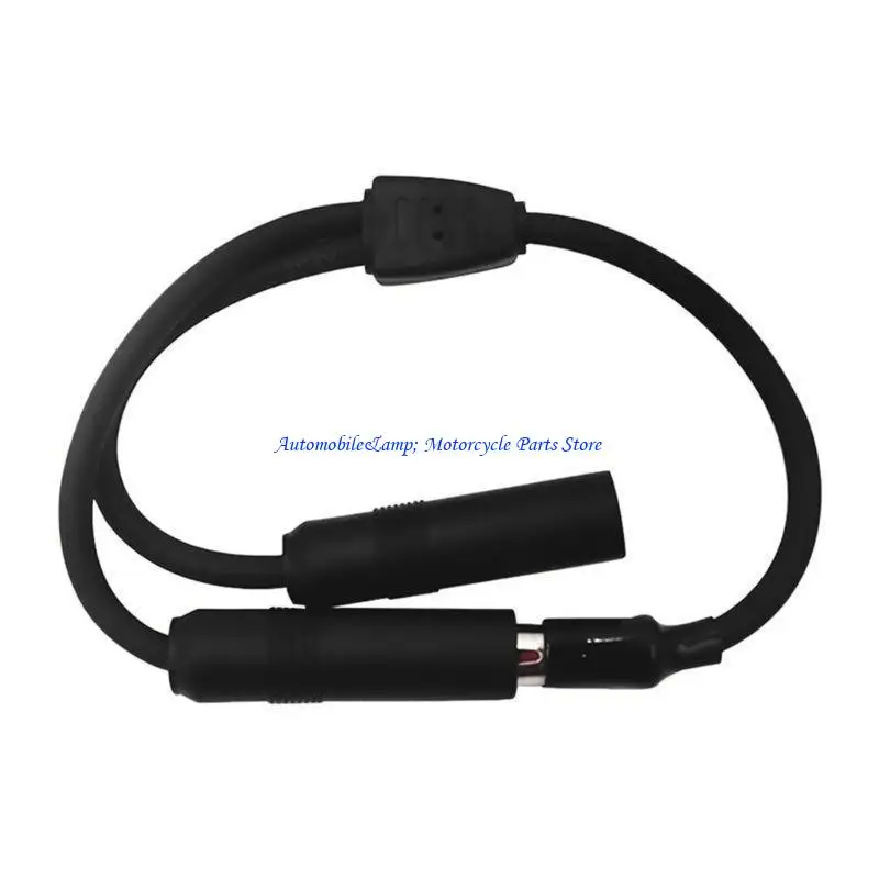 H7BD Car Styling FM Radio Antenna Extension Cable Cord Aluminum Plug In 1 For 2 Radio