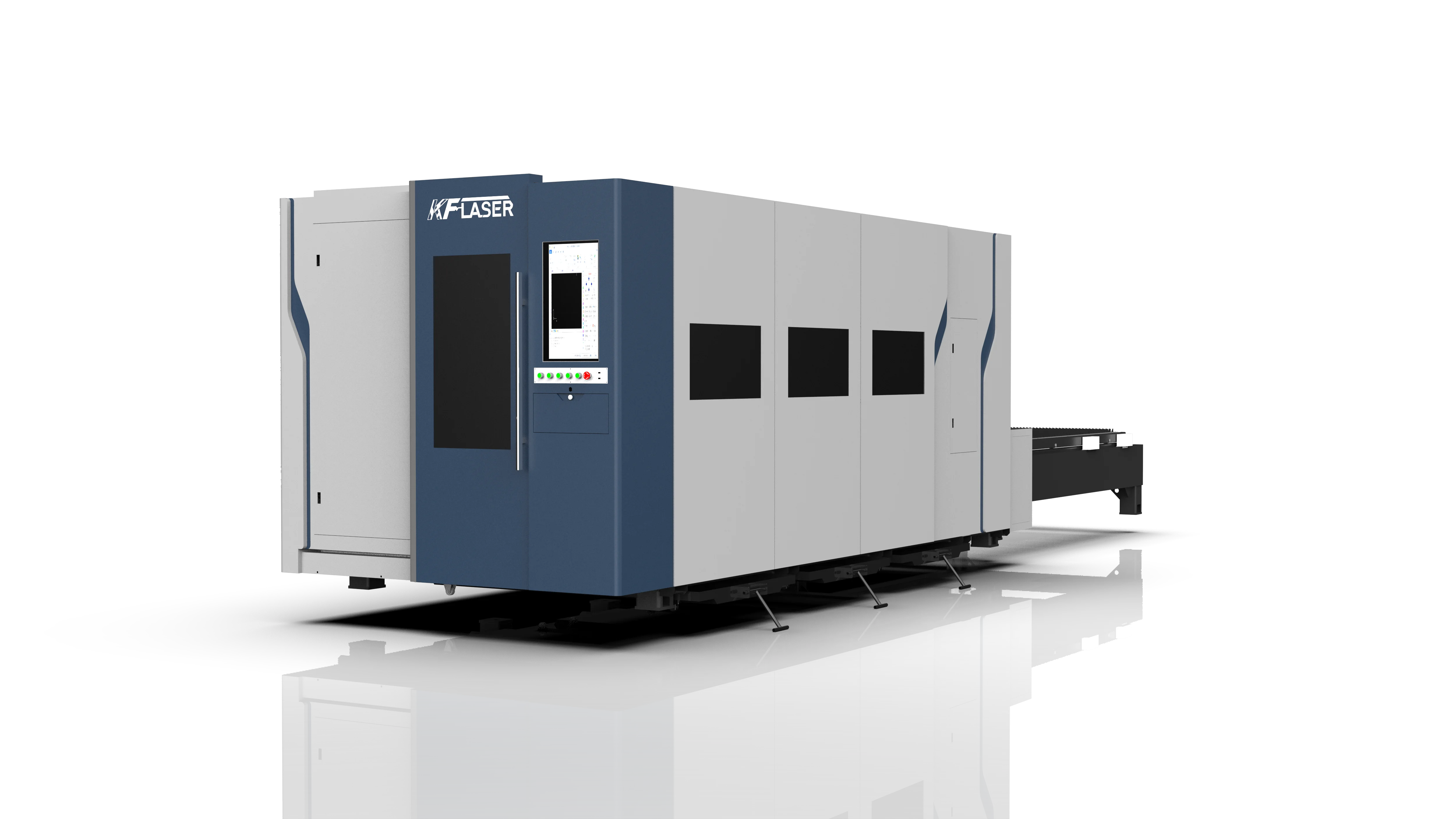 Fiber Laser Cutting With Exchange Platform Enclose Type Raycus Industrial Laser Cutting Machines 3000*1500mm