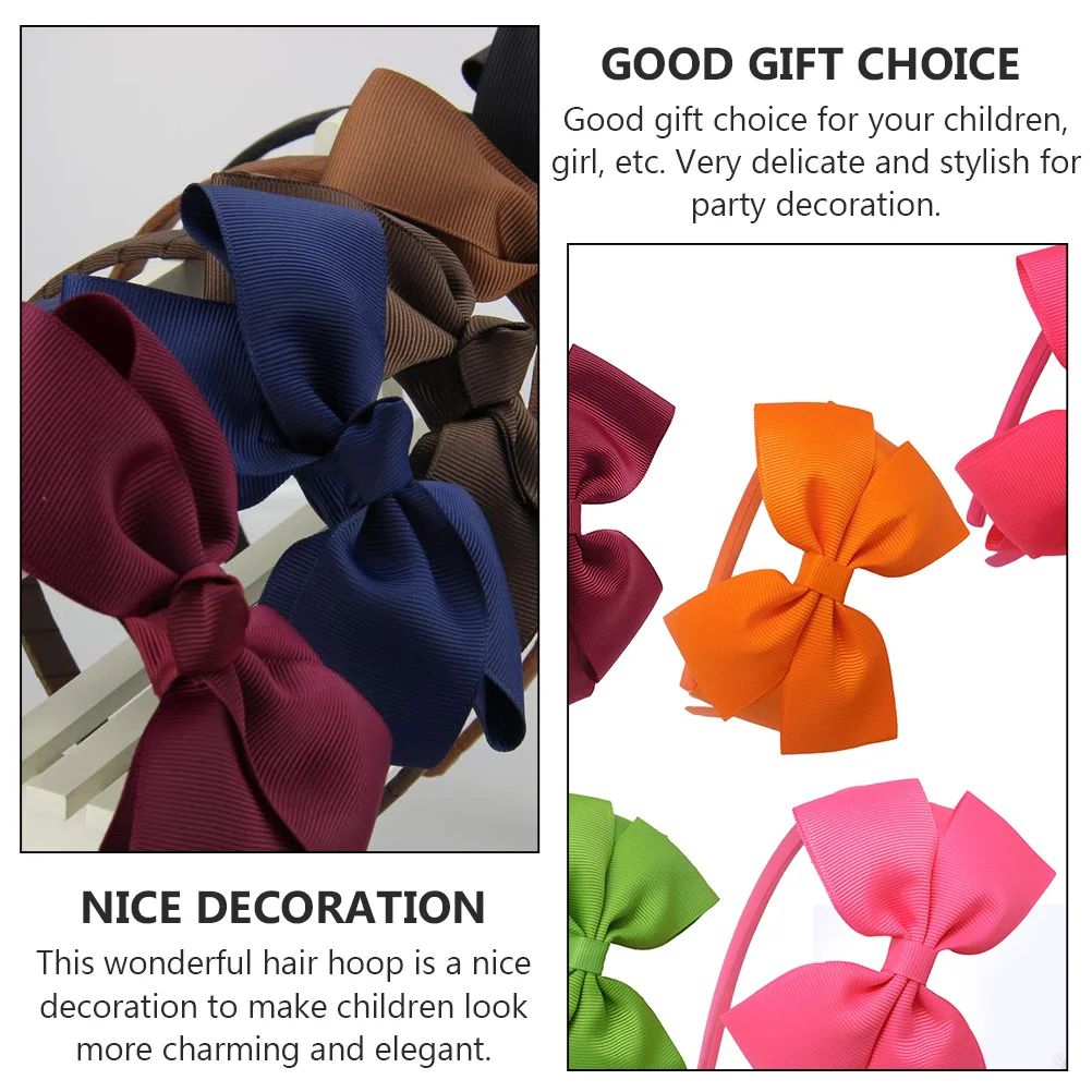6 قطعة الأطفال Bowknot الأطواق الشعر المسيل للدموع مقاومة القماش جميل العصابات هدية عيد ميلاد الأطواق الشعر الزخرفية العصابات الشعر الجميلة