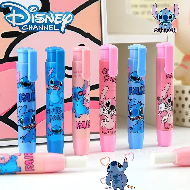 

Disney Stitch Creative Lipstick Modeling Stationery Eraser for Kids Gifts School Supplies Anime Figures Lilo & Stitch Eraser