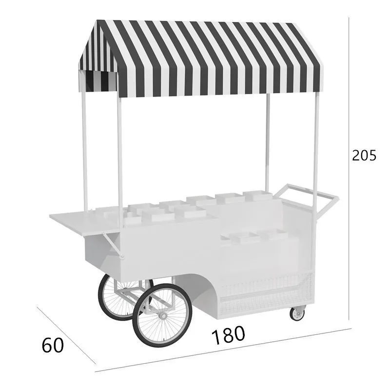 Wrought iron flower supermarket float creative outdoor promotional cart flower shop display stand outdoor flower stand