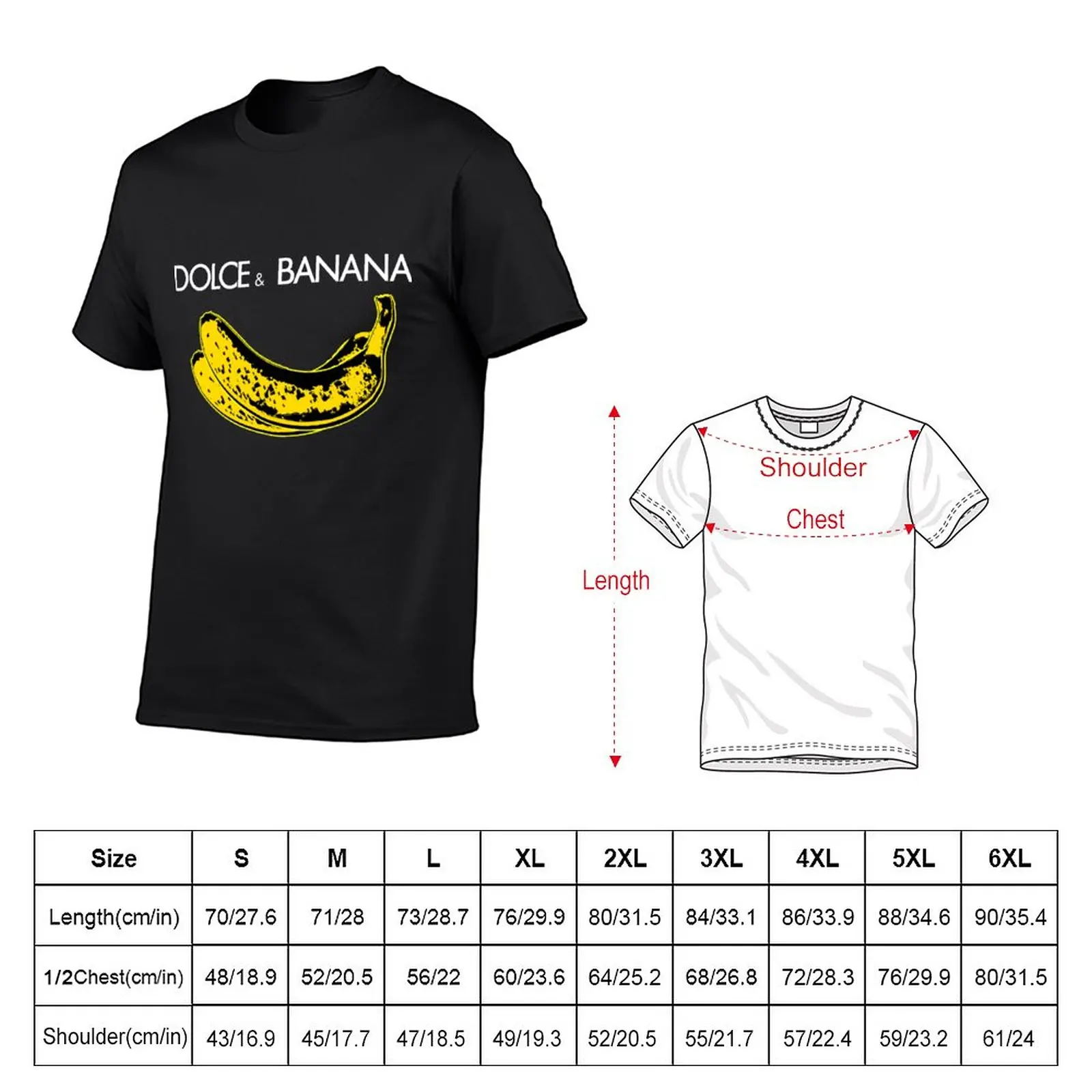 New Dolce & Banana - Bananas Lovers Fruitarians Vegan FashionTee / Sticker T-Shirt plus size tops mens funny t shirts