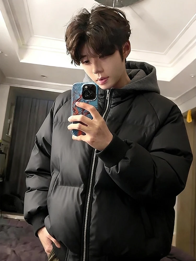 

Американский Sle с капюшоном из искусственной кожи или хлопок Jaet, мужская зимняя спецодежда, пальто, теплое молодежное пальто свободного покроя