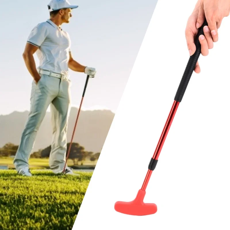 Golf Putter 2 Section Retractable Adjustable Golf Training Putters Practicing Equipment For Kids Adults Red