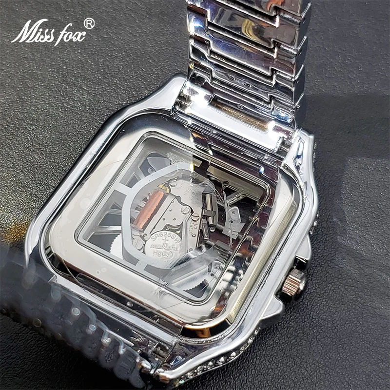 Luxury Men\'s Watch Special Trendy Iced Cuban Zircon Hip Hop Watches For Man Hollow Out Dial Quartz Wristwatches Dropshipping New