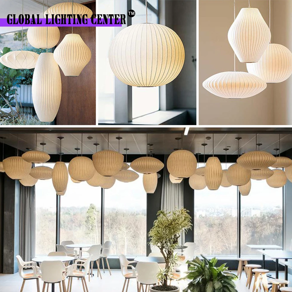 

Artificial Silk Pendant Lights Home Decoration Lighting High Quality Chandelier Restaurant Living Room Hotel Pendant Lamps