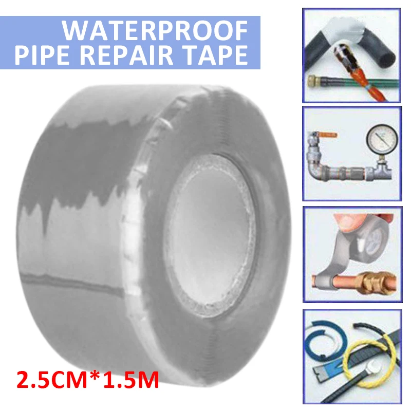 New Universal Waterproof Pipe Hose Repair Tape Stop Water Leak Burst Plumbers Tape