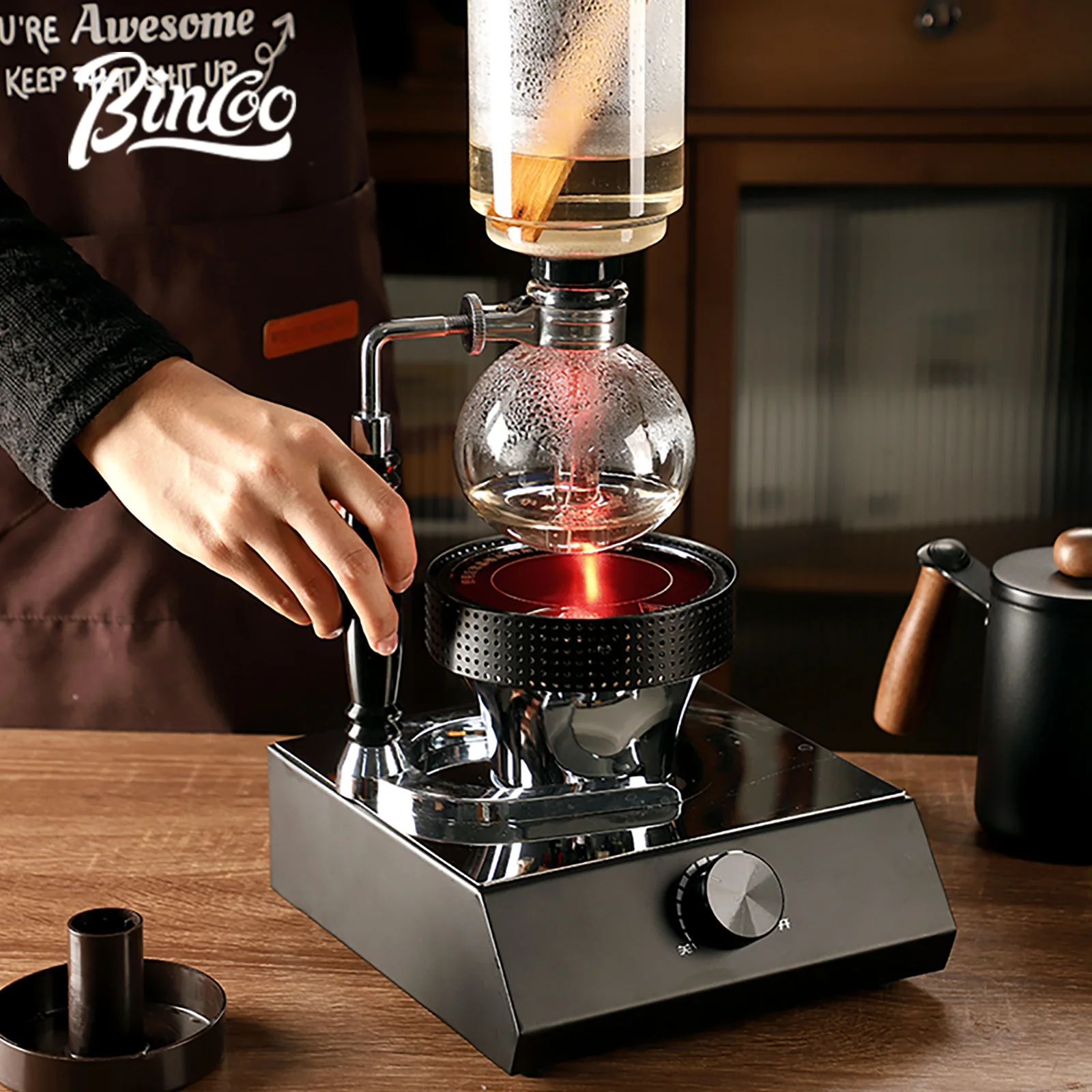 

BINCOO 220V 400W Siphon Pot Convection Oven Coffee Heater Electric Stove Halogen Light Wave Infrared Heating 750° Heat Resistant