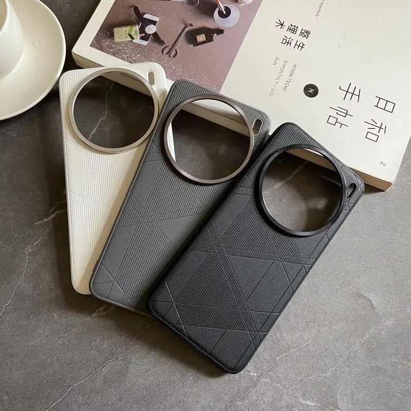 For VIVO X200 Pro Case Luxury PU Leather Matte Diamond Check Protect Back Cover Case For VIVO X200Pro Mini X100S Pro X100 Ultra