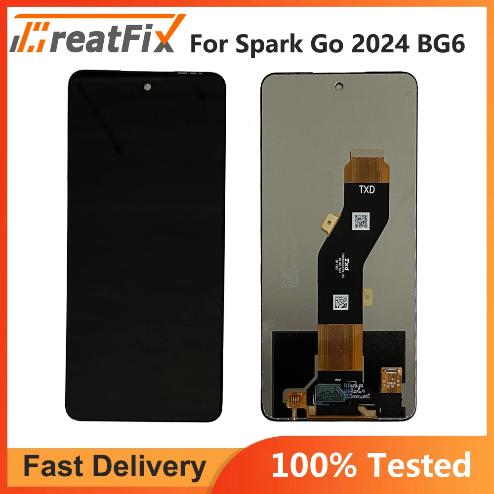 6.6'' For Tecno Spark Go 2024 BG6 LCD Display Touch Screen Replacement Digitizer Assembly For Tecno Spark Go 2024 BG6 LCD Sensor