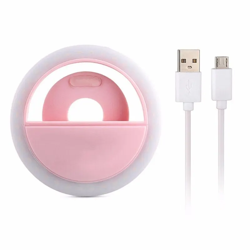 Кольцо для селфи с USB-зарядкой, Led лампа для iPhone, Samsung, Xiaomi, телефона