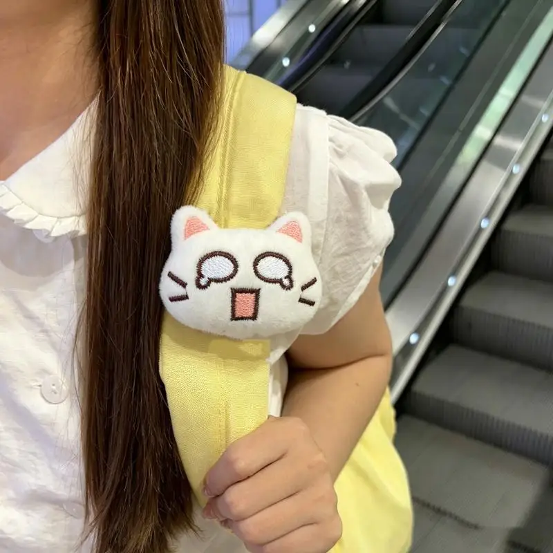 1/2 Pièces Clip de Sac à Dos en Peluche Chat Réaliste, Accessoire de Sangle de Sac Charmant, Décoration Adorable pour Sac à Main Femme, Ornement Tendance