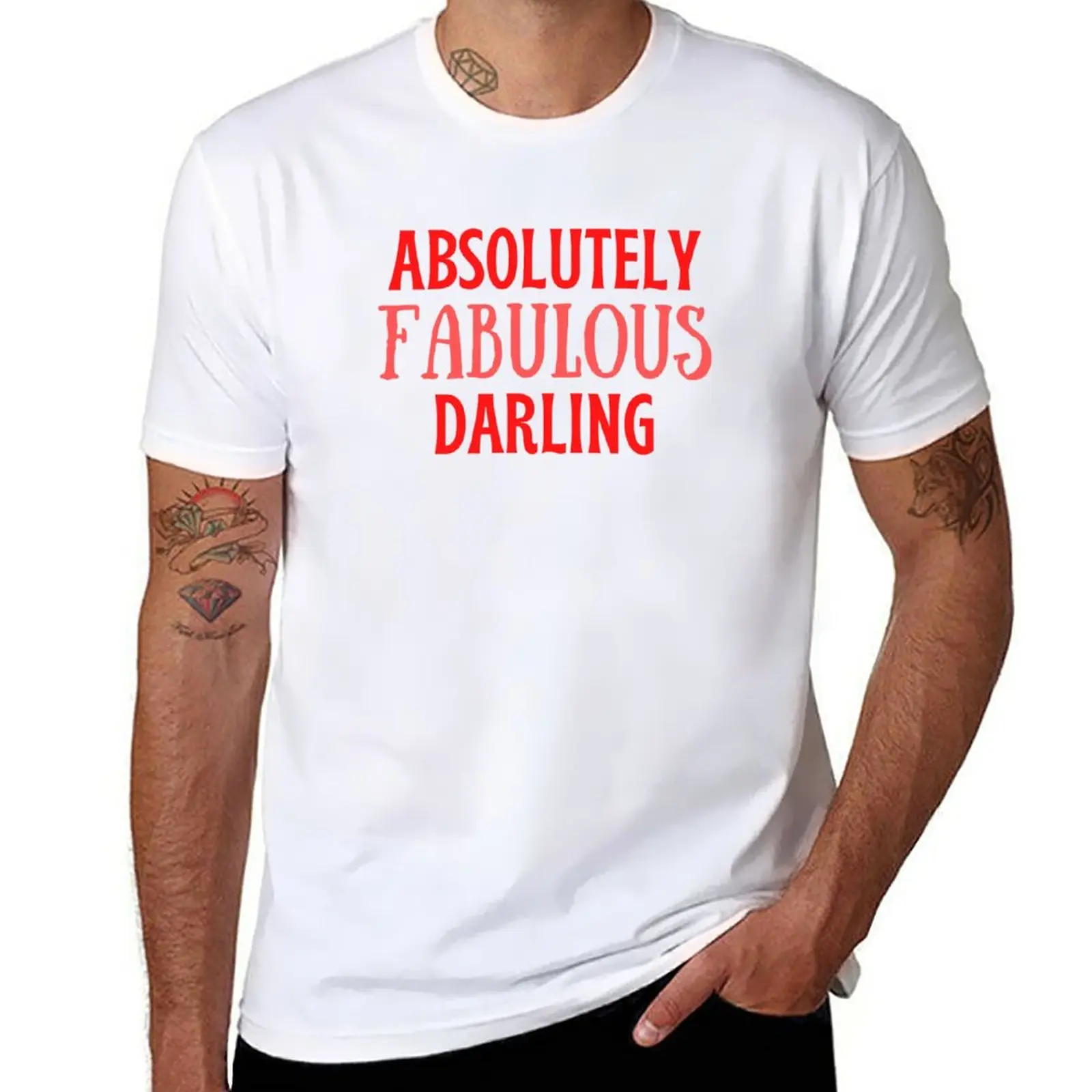 New Absolutely Fabulous Darling T-Shirt summer top Aesthetic clothing plus size t shirts heavy weight t shirts for men