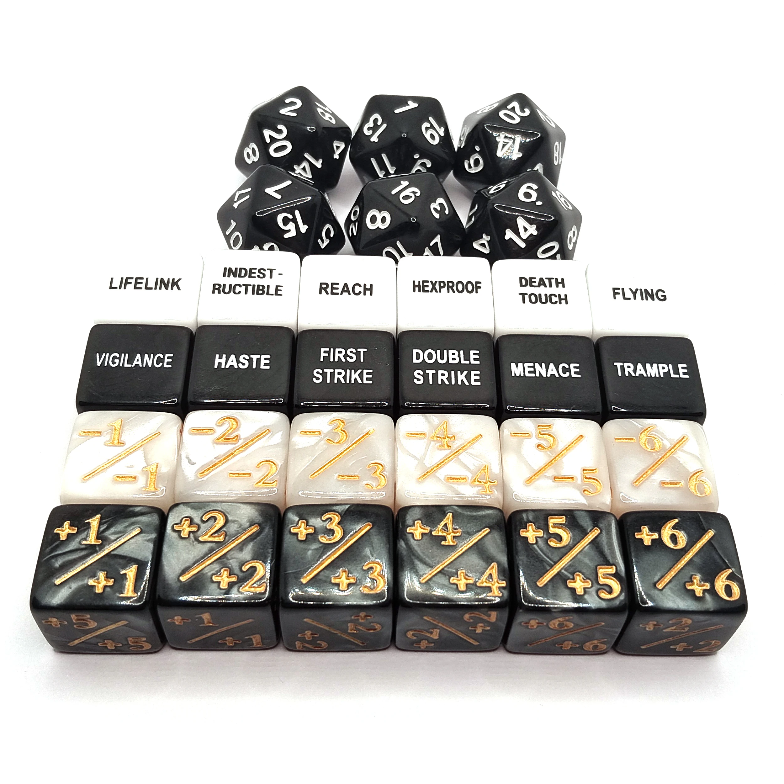 DND D6 Dices Set 16mm Square Dados Counter Magic Plastic Dice Cubes D&D Magic the Gathering Counters Dados Dice Accessories