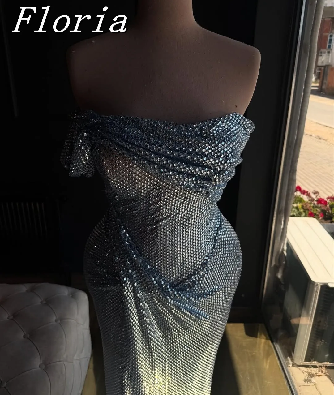 

Сексуальное блестящее иллюзионное асимметричное плиссированное платье без бретелек с боковым разрезом вечернее платье корсет вечернее платье для выпускного вечера