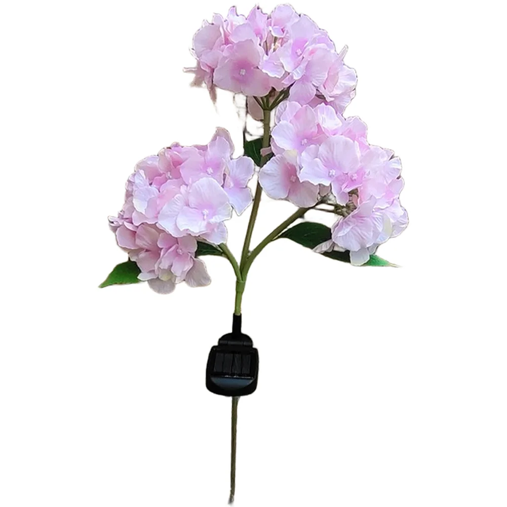 Led Hydrangea Decor for solar Hydrangea Light For Evening Garden Ambiance Realistic Floral Design Auto On Sensor Led