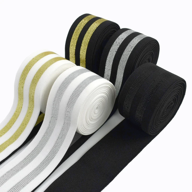 Gold Silver Elastic Band for Sewing, 2/5/10M