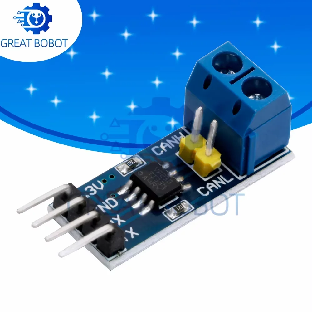 1 ~ 10pcs SN65HVD230 VP230 CAN Board Módulo de desenvolvimento de avaliação de transceptor de rede para placa controladora Arduino DC 3V-3.6V
