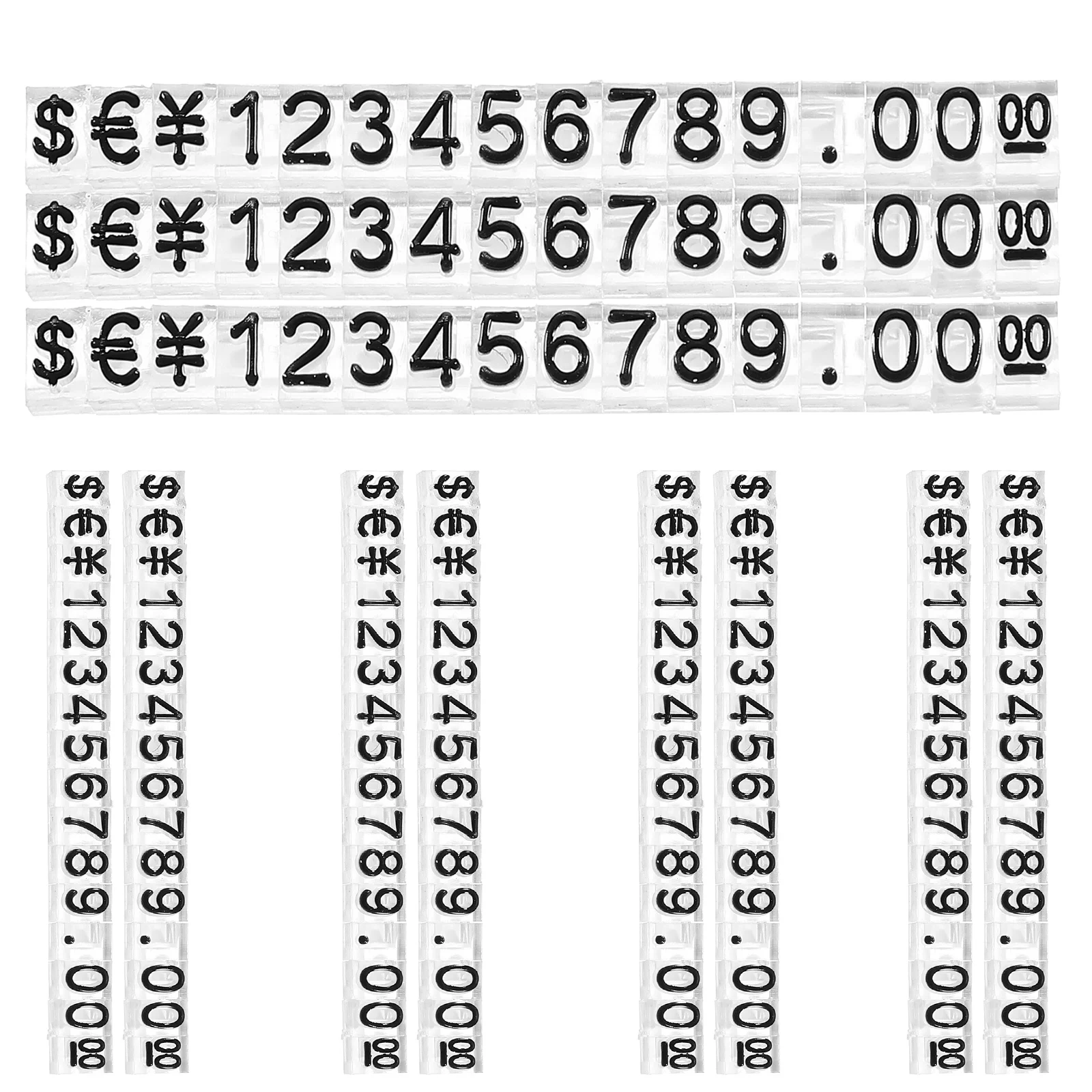 20 Buah Label Harga Jam Tangan Digital Hitam Transparan Tanda Tampilan Harga Perhiasan Tag Folder Label Konter Ritel