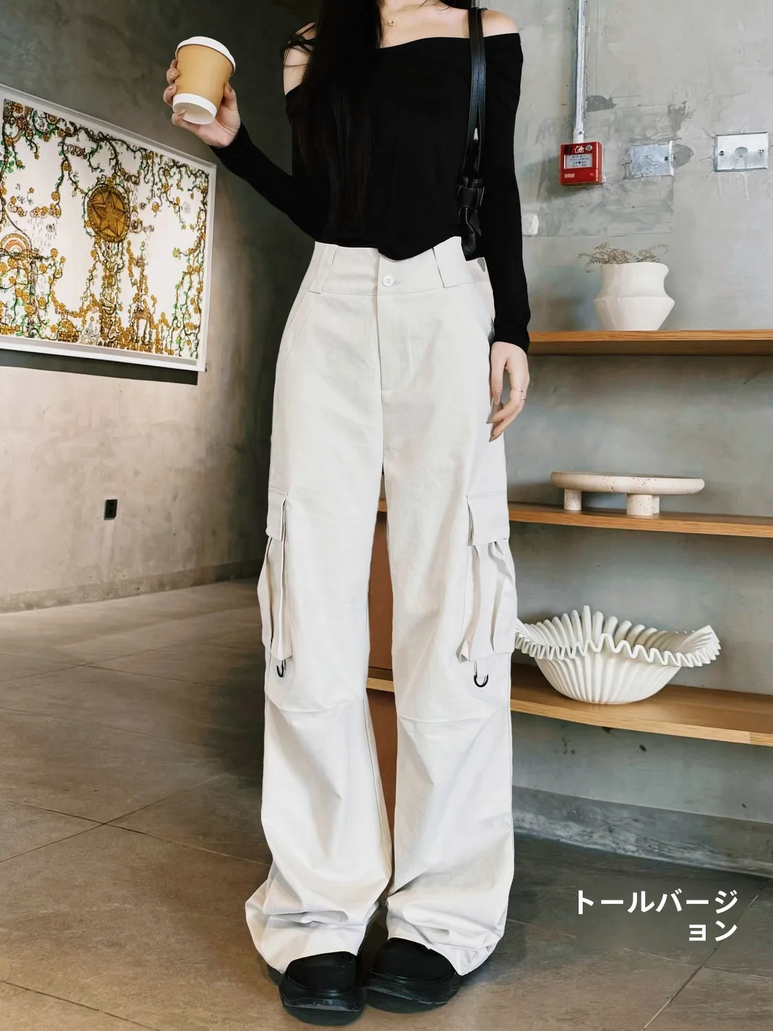 

Женские удлиненные прямые брюки для работы, свободные широкие повседневные брюки, визуально стройнящие, для высоких женщин