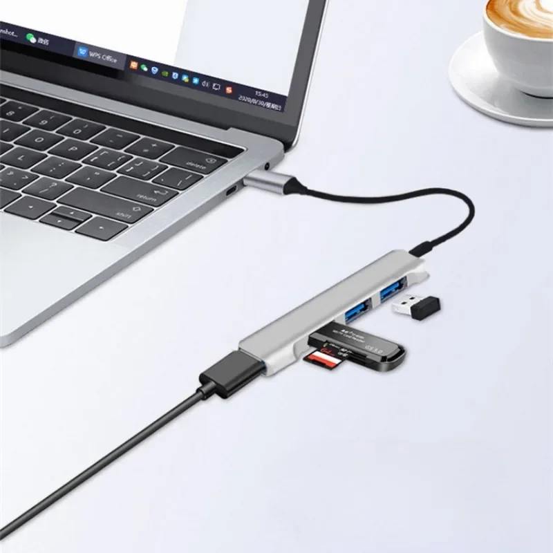 

USB HUB Type-C 3.0/USB-A Hub Splitter 4 Port USB3.0/2.0 With USB-C PD High Speed Data Transfer For PC Laptop Macbook Accessories