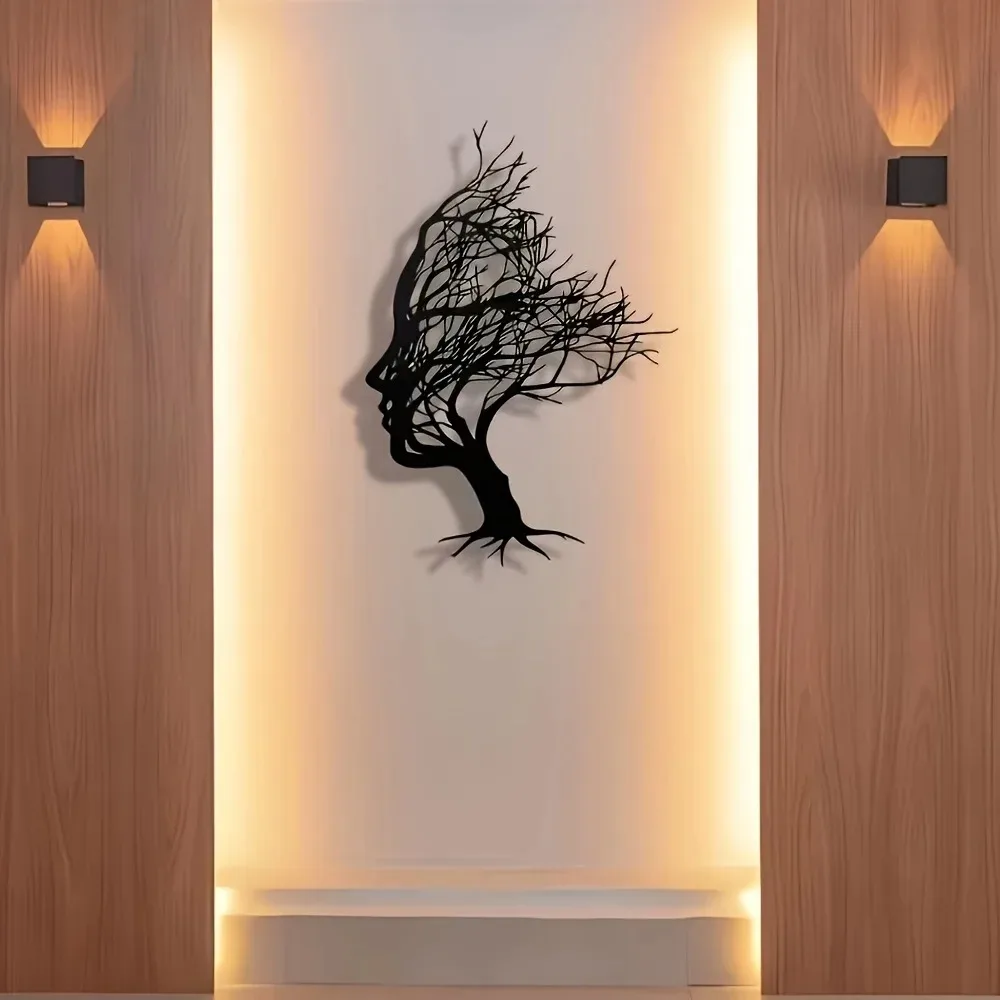 CIFBUY Iron Wall Art Metal Sculpture Waterproof Hanging Decor For Home Bedroom Kitchen Bar Cafe Patio Shop Wall Hanging Decorati