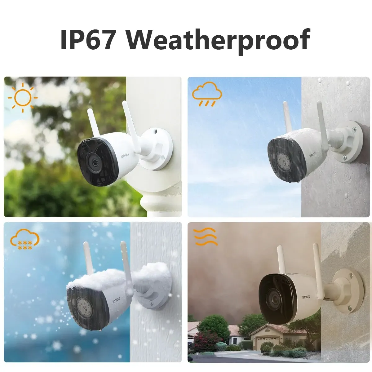 IMOU Bullet 3C 3MP5MP Wifi IP Camera Automatic Tracking Weatherproof AI Human Detection Outdoor Surveillance Security Protection