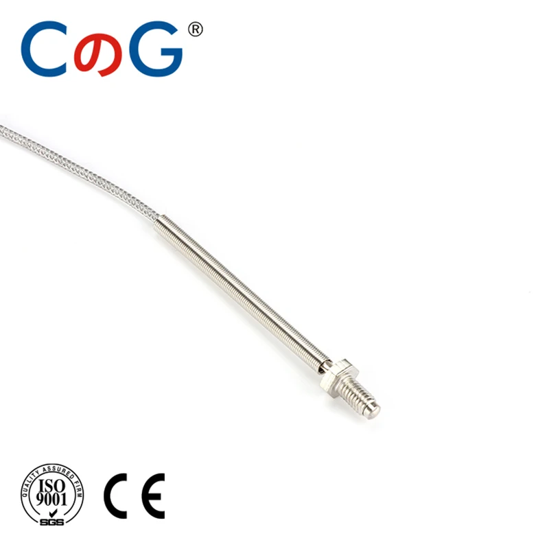 CG M6 Screw K J Type with 0.5m 1m 2m 3M Wire Cable Small Thermocouple WRNT-02 Temperature Sensor for Temperature Controller