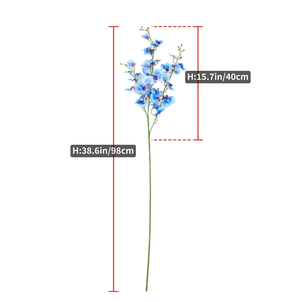 5/10pcs/lot Single Branch Artificial Dancing Orchid Christmas Bedroom Decoration Home Vases Decor 5colors Flores Gift L98cm