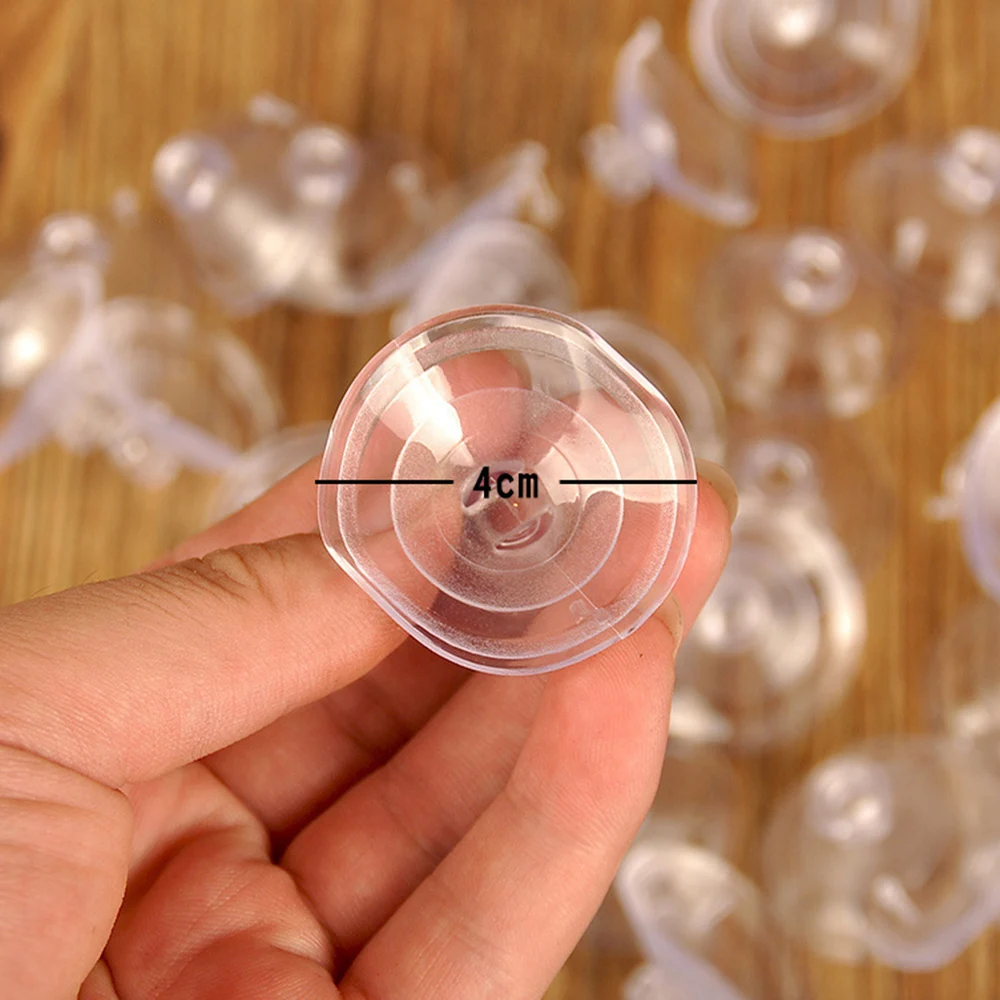 Wall Mount Strong Vacuum Plastic Suction Hook Transparent Sucker Mushroom Head Suction Cup Button Wedding Decor Supplies