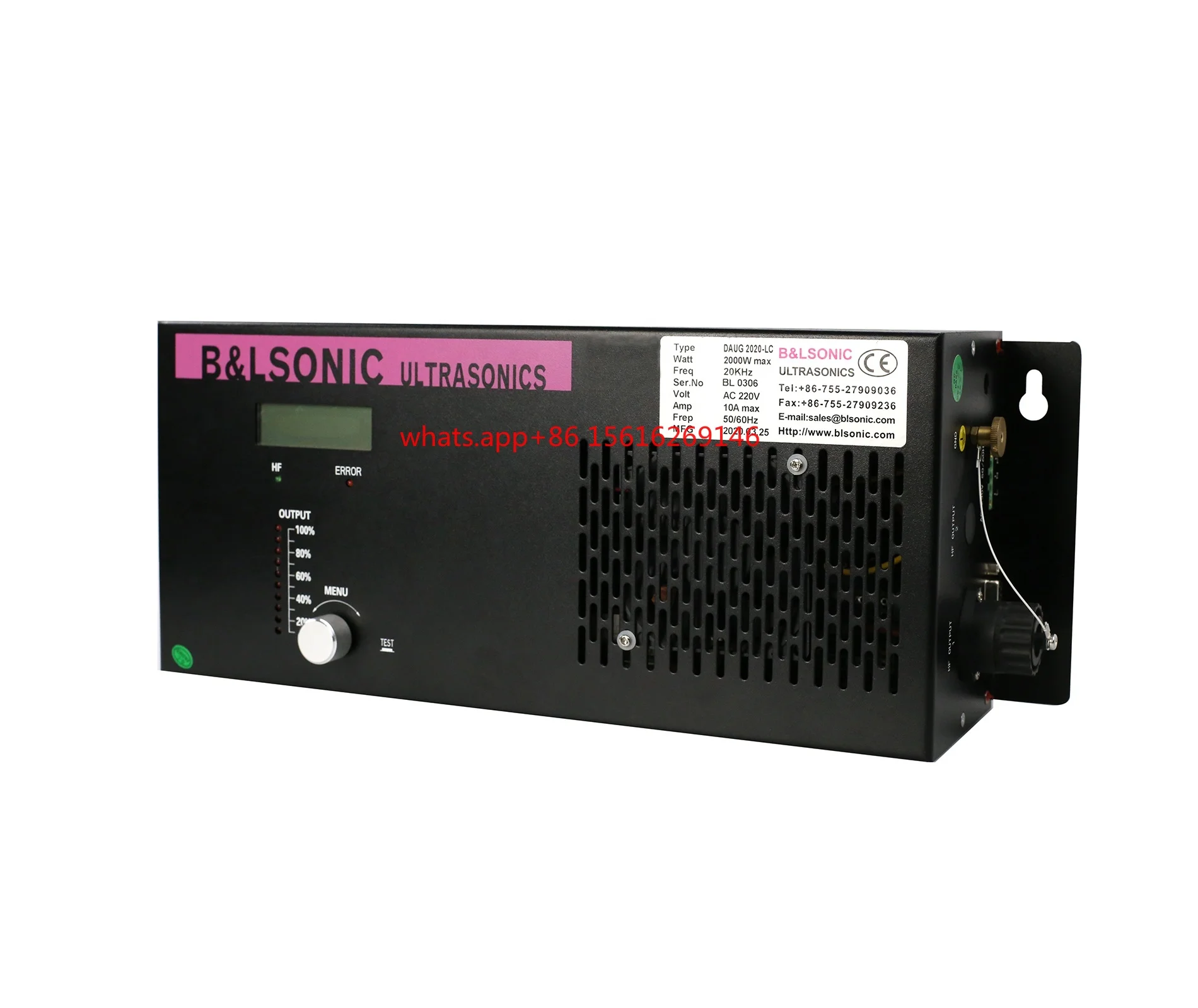 

20k 2000w Digital Ultrasonic Generator for N95 Edge Welding Machine