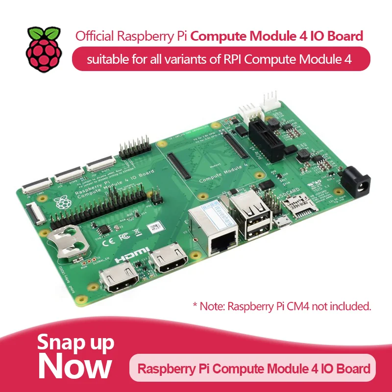Official Raspberry Pi Compute Module 4 IO Board, suitable for all variants of Raspberry Pi Compute Module 4