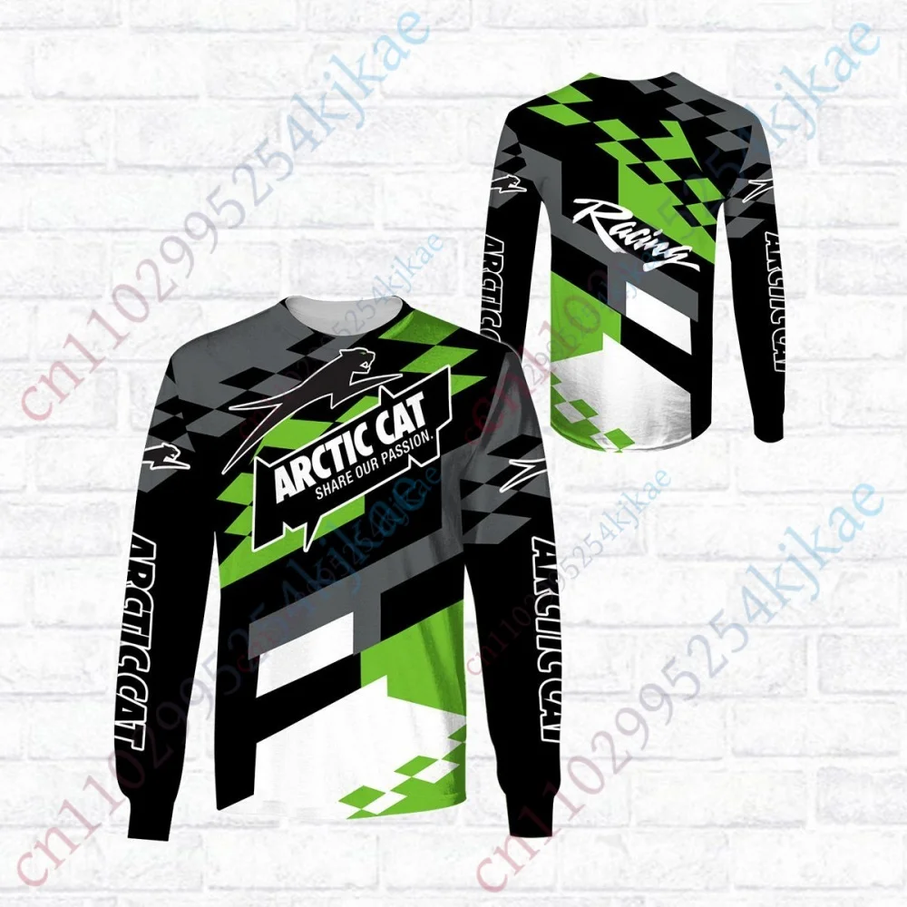 New Arctic Cat T Shirt For Men Clothing Round Neck Long Sleeve Men's Clothing Casual Streetwear Luxury Anime Unisex Top