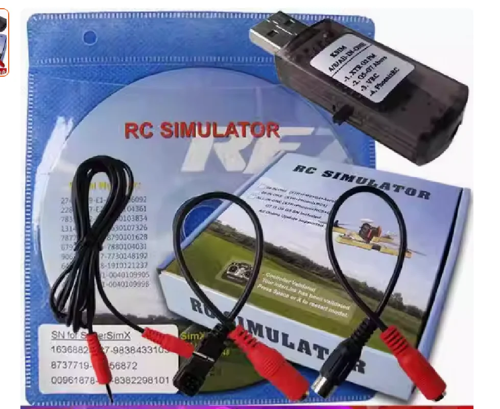 Upgraded 22 in 1 Simulator 22in1 RC USB Flight Simulator Cable Support Realflight G7 Phoenix 5.0 AEROFLY FMS Series