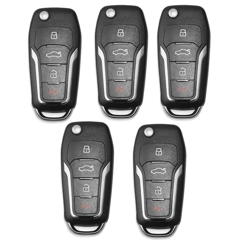 

For Xhorse XNFO01EN Remote Key Fob Universal Wireless Remote Key Fob 4 Buttons For Ford Type 5 Pcs/Lot